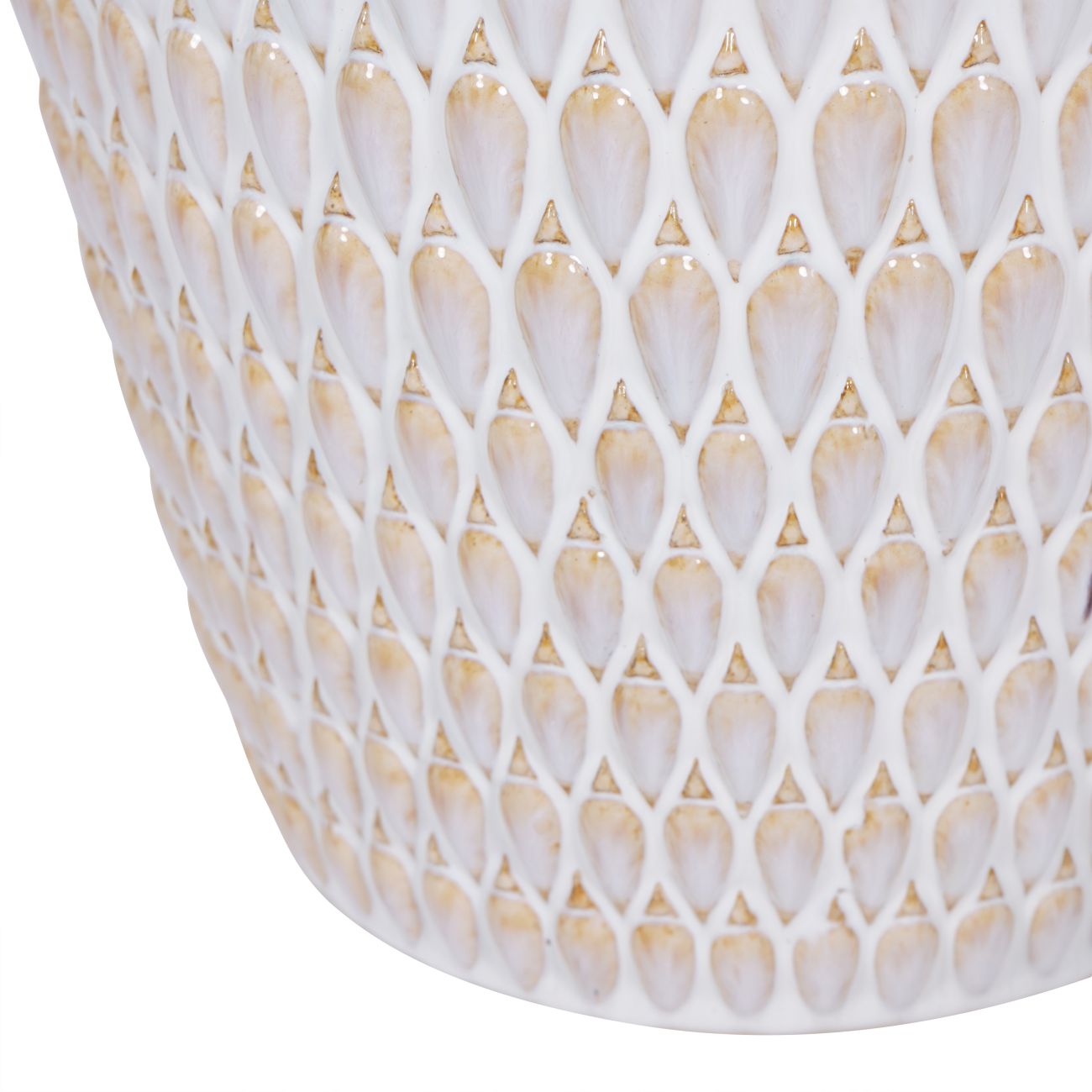 Mediterranean Reactive Glaze Ceramic Cream Planter